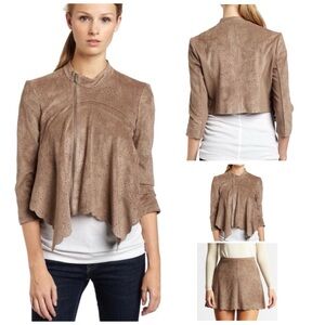 🚨Final Sale🚨!! BCBGMaxazria “Bri” Faux Suede Jacket in Mocha Size L